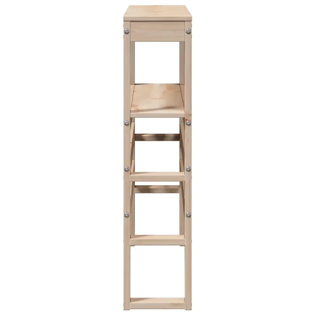 Testiera con Ripiani 100 cm in Legno Massello di Pino 850893