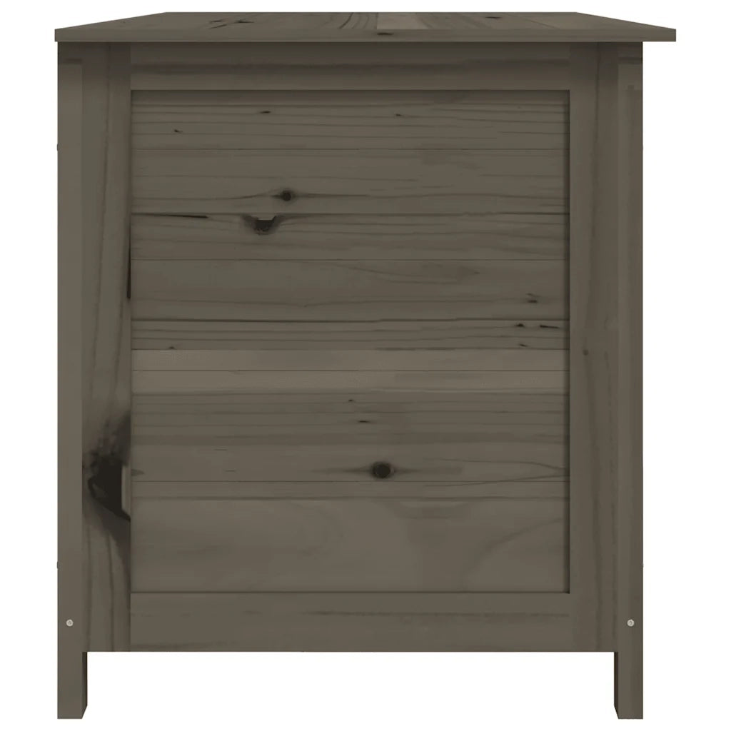 Scatola Cuscini Antracite 150x50x56 cm Legno Massello di Abete 152172