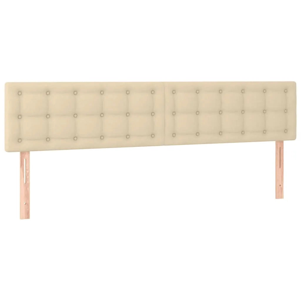 vidaXL Struttura Letto Pouf con Materassi Crema 180x200 cm in Tessuto