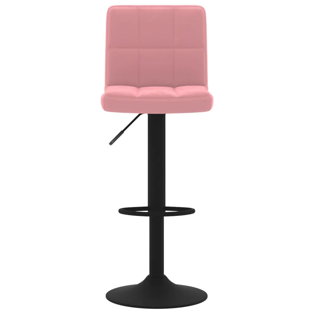 Sgabelli da Bar 2 pz Rosa in Velluto cod mxl 55296