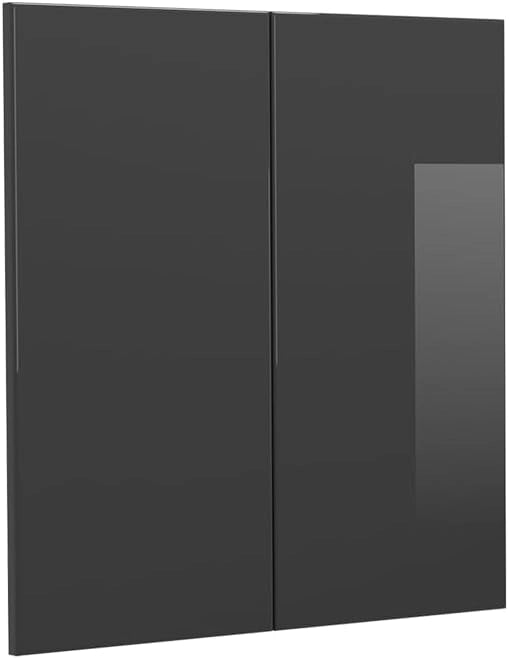 Frontale cucina R-Line, Antracite lucido, 79.2 x 70.8 cm frontale del mobile per mobile base con cassetti, adatto per armadi da cucina R-Line per un montaggio semplice