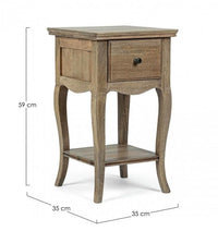 Comodino 1 Cassetto 35x35x59 cm in Legno