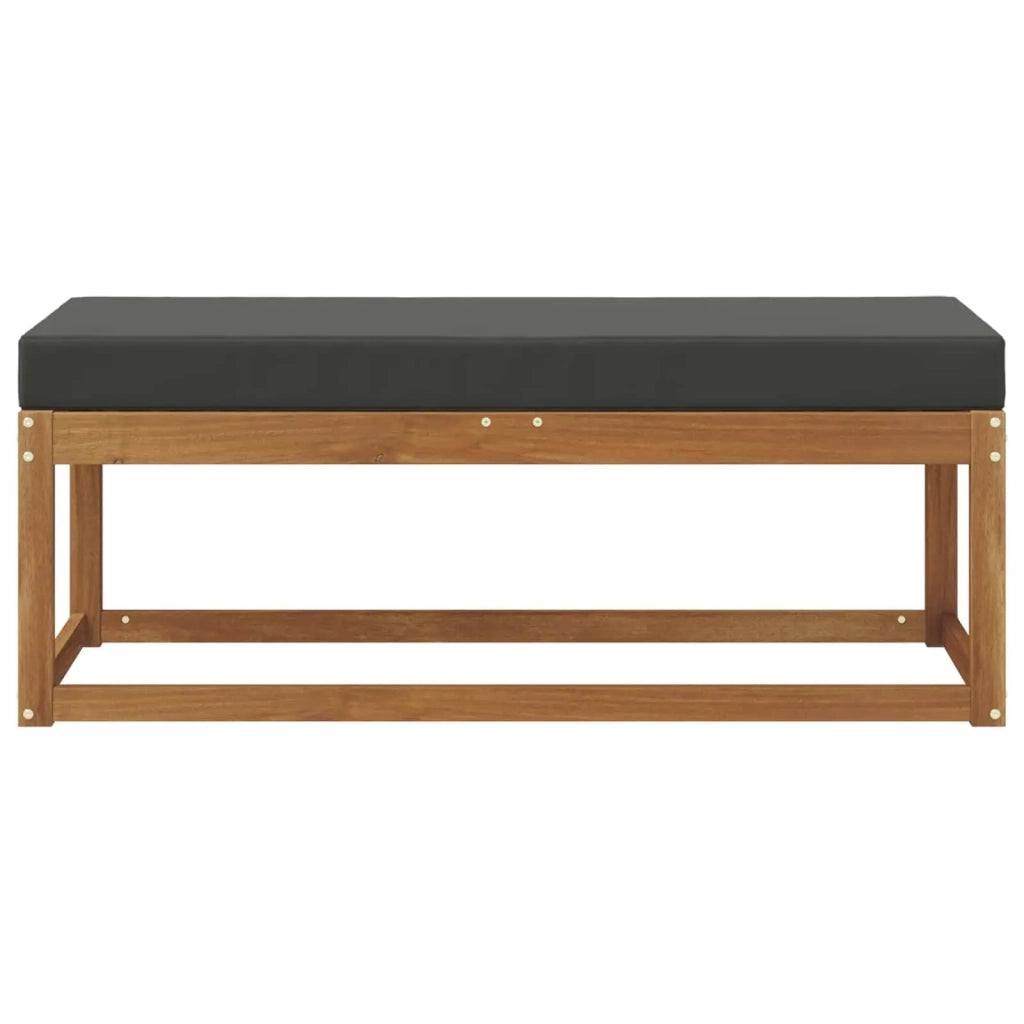 Sedia da giardino-Panca da esterno Naturale e Antracite 115 x 43 x 45 cm