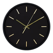 Orologio da Parete Kensington, Nero, Plastica, 4,5x35x35 cm