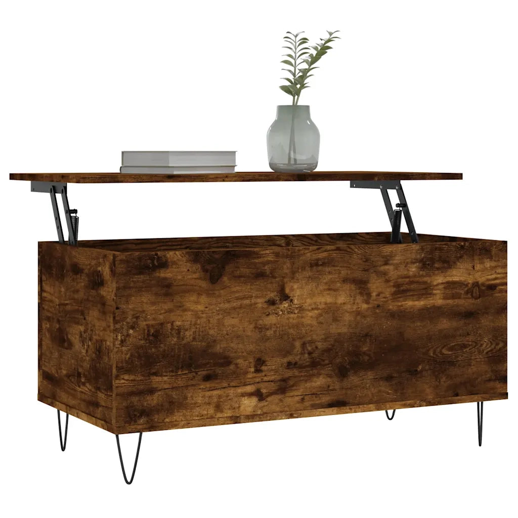 Tavolino da salotto | Tavolino da caff¨¨ | Tavolino da Soggiorno Rovere Fumo 90x44,5x45 cm Legno Multistrato