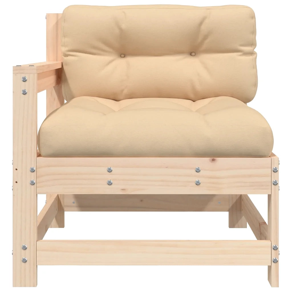 Sedia da Giardino con Cuscini in Legno Massello di Pino CFW4808687