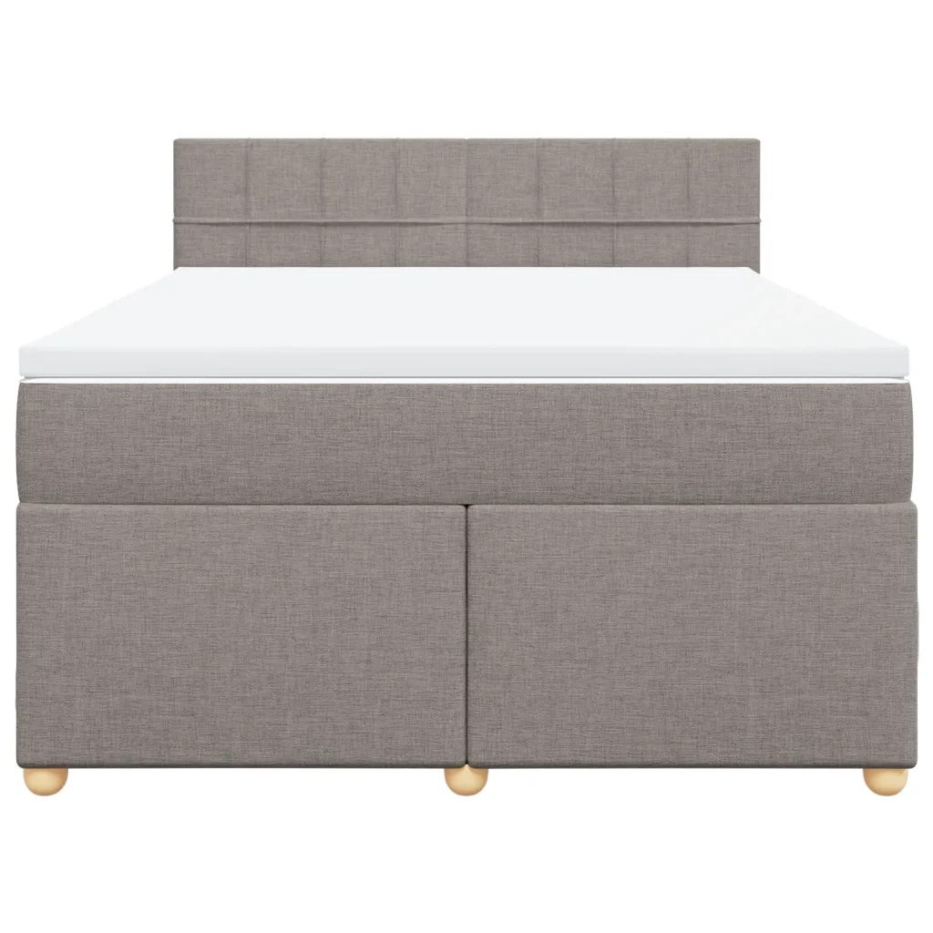 Giroletto a Molle con Materasso Tortora 160x200 cm in Tessuto