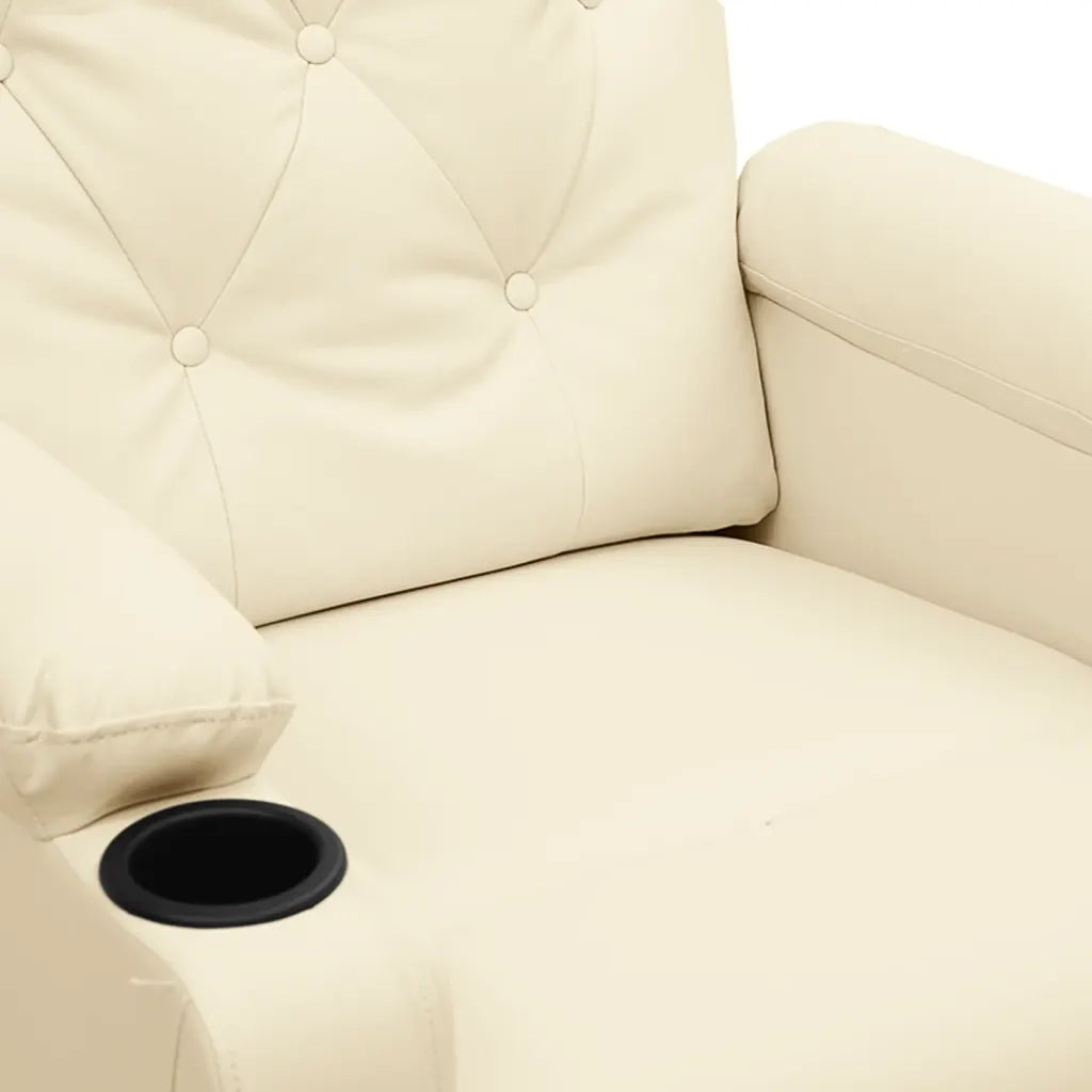 Poltrona Reclinabile Crema in Similpelle  cod mxl 16891