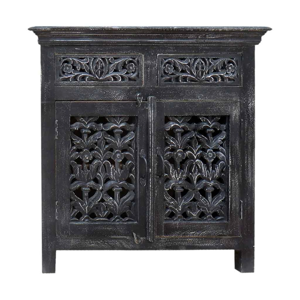 Tavolino da ingresso in legno artigianale 90x40x90h cm