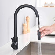Hogedruk Keukenkraan a 360 Gradi Rotante - Uscibile - Flessibile - Miscelatore da Cucina - Doccia - 2 Tipi di Flessibile - Materiale in Acciaio Inox - Lavello con Gocciolatoio