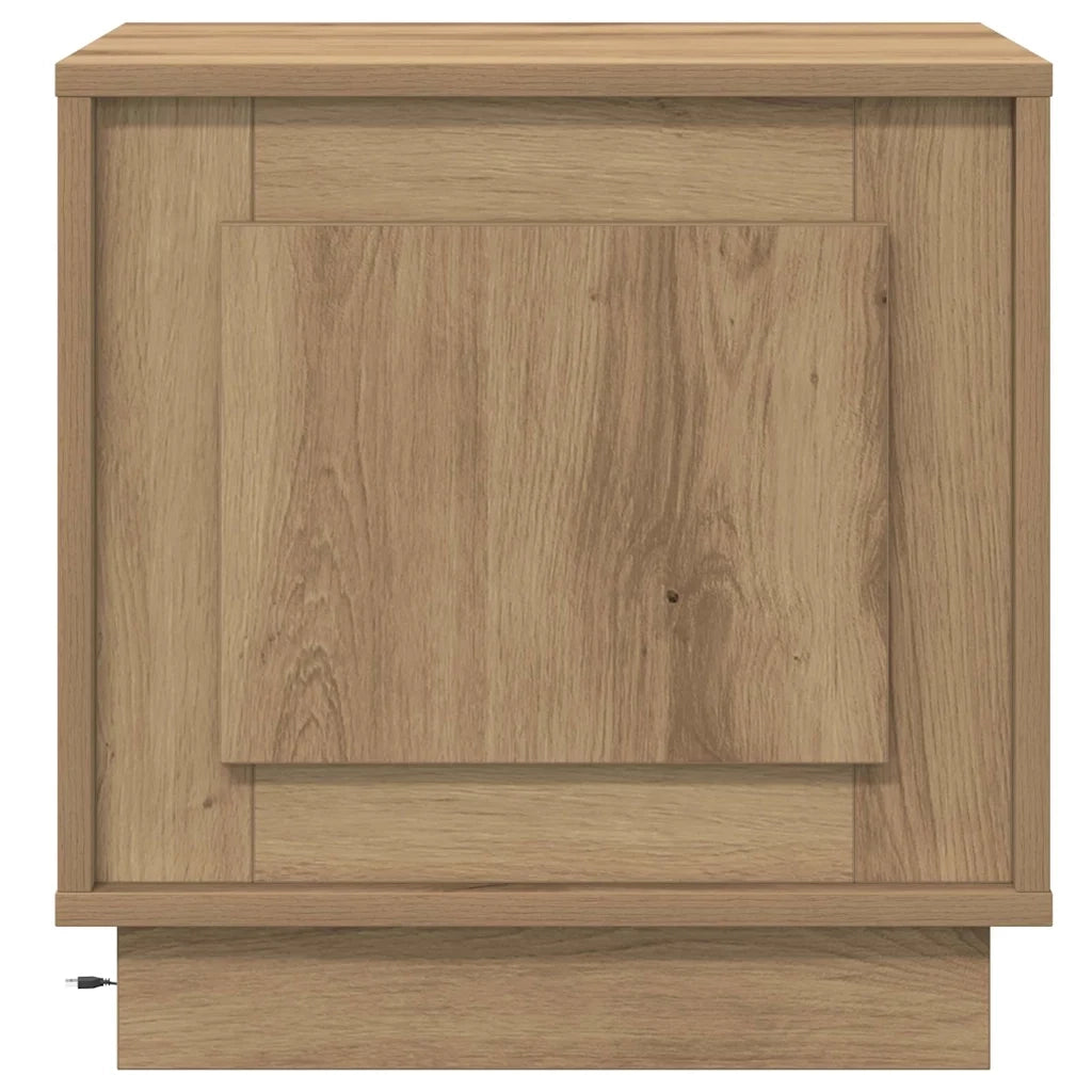 Set di 2 Comodini | Armadio da Notte | Mobiletto da notte Rovere artigianale 44 x 34,5 x 45 cm