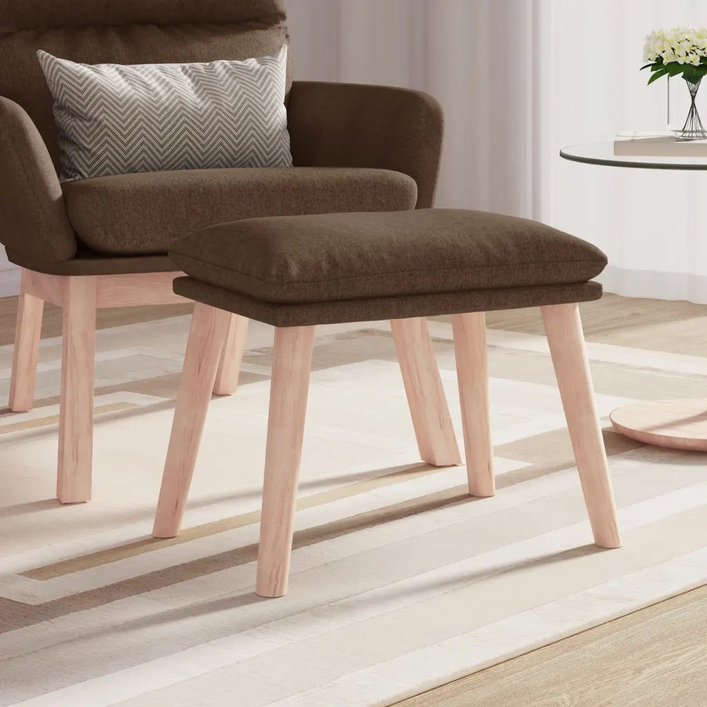 Poggiapiedi Marrone 45x29,5x35 cm in Tessuto 341427