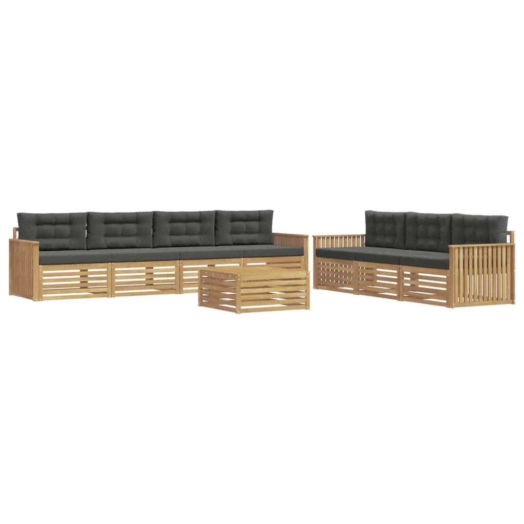 Set di divani da esterno 8 pz Bianco e Antracite 3390162