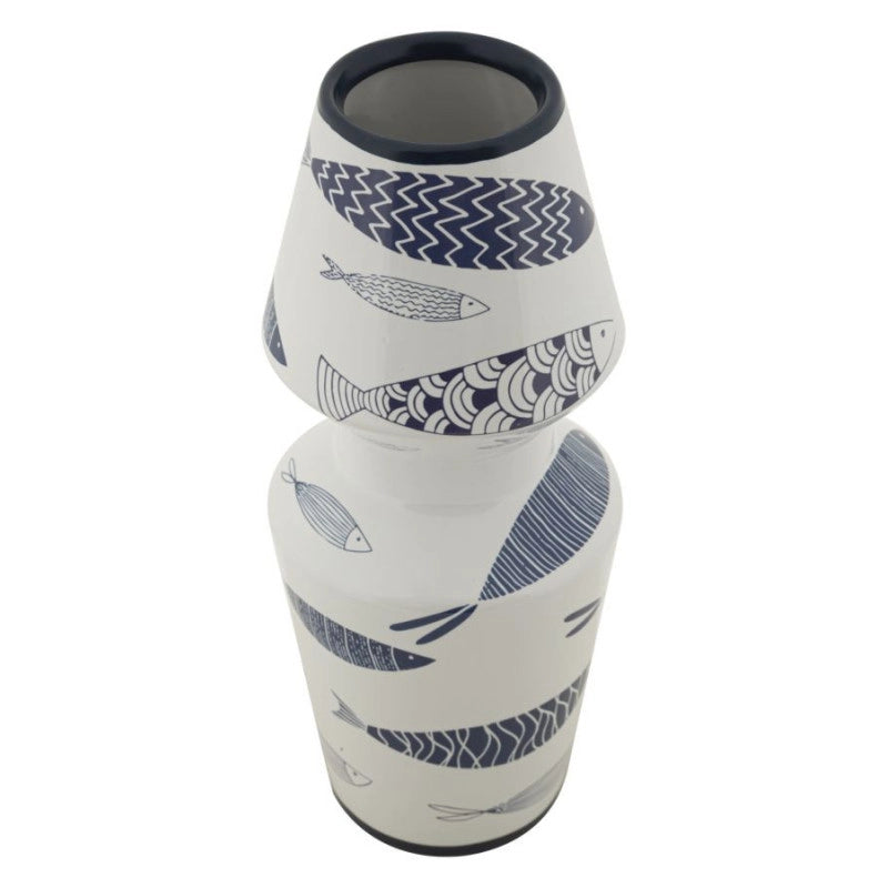 Vaso Ceramica Amica Fish Double cm ø 14x34