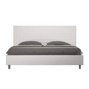 Letto con rete imbottito 180x210 similpelle bianco Sunny