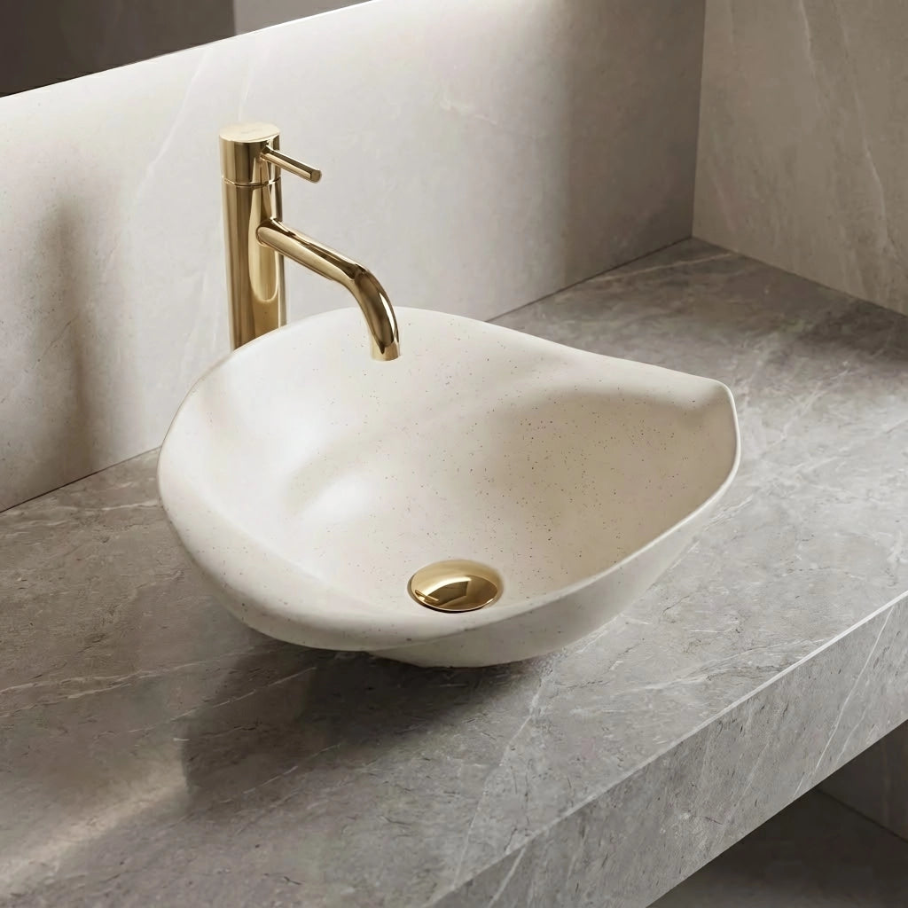 Lavabo Da Appoggio In Ceramica Rea Hm-34b Handmade Art
