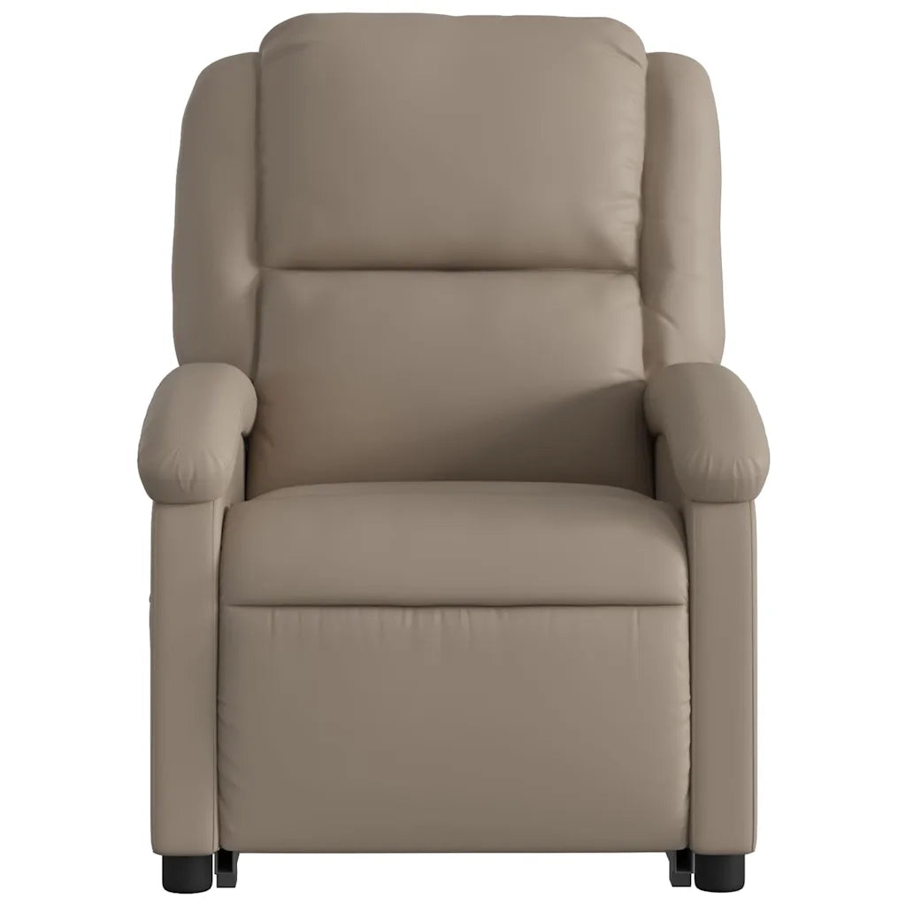 Poltrona Alzapersone Massaggi Reclinabile Cappuccino Similpelle 3204239