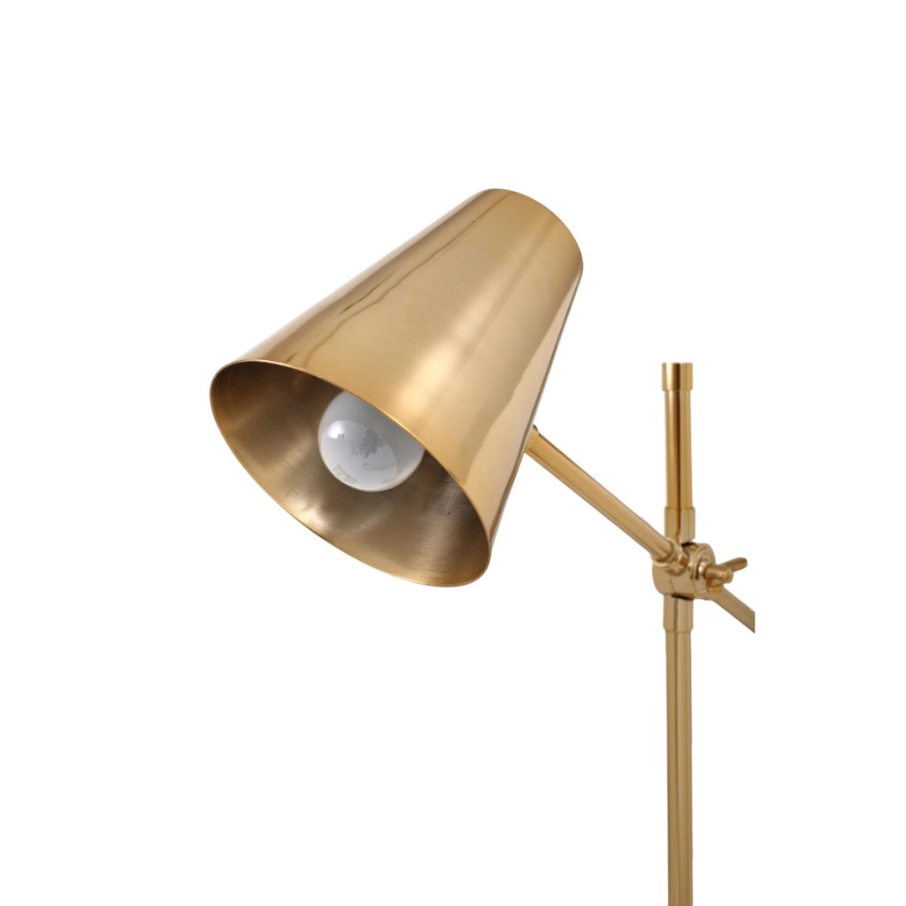 Lampada da tavolo Celeste in ottone dorato