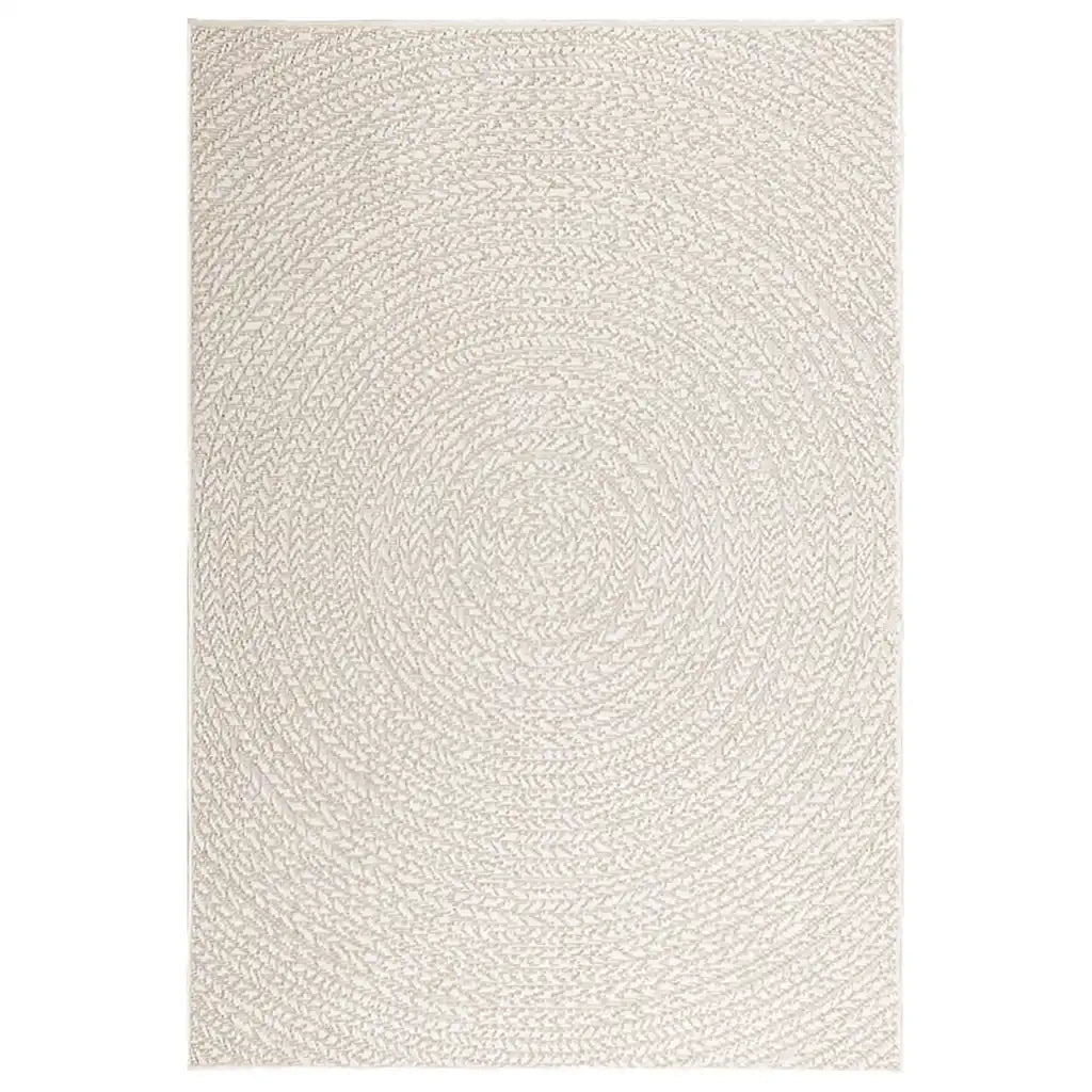 Tappeto ZIZUR Crema 120x170 cm Aspetto Iuta Interni ed Esterni 4010377