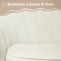Divano Vintage 2 Posti Industrial Chic, Divanetto Francese per Ingrasso in Velluto, 130x77x77cm