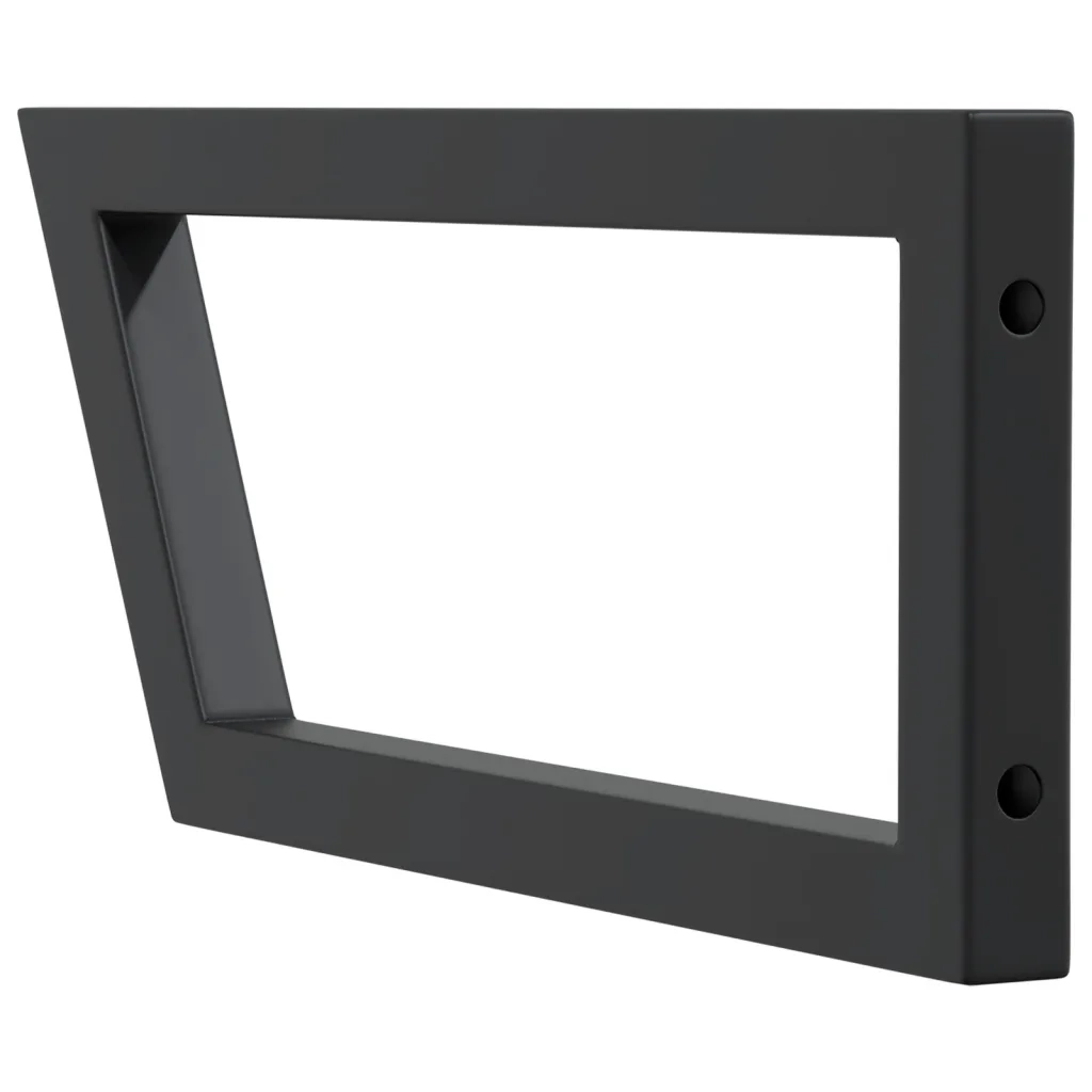Reggimensole per Lavabo 2 pz Nere Trapezio in Acciaio