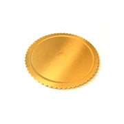 Trade Shop - 2 Pezzi Vassoio Porta Sotto Torta Diametro 35 Cm Oro Tondo Cicrolare Piatto -