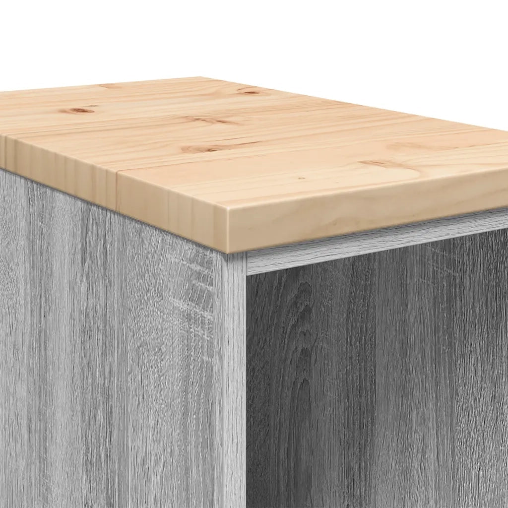 vidaXL Armadietto da Garage Grigio Sonoma 30x51x85 cm