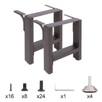 Base per panche verniciatura a polvere nero 40x43cm Telaio quadrato panca