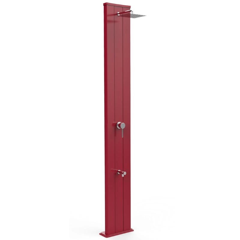 Doccia Solare In Alluminio Dada S 40 Litri Con Miscelatore E Lavapiedi Colore Rossa Cv-D420/3027