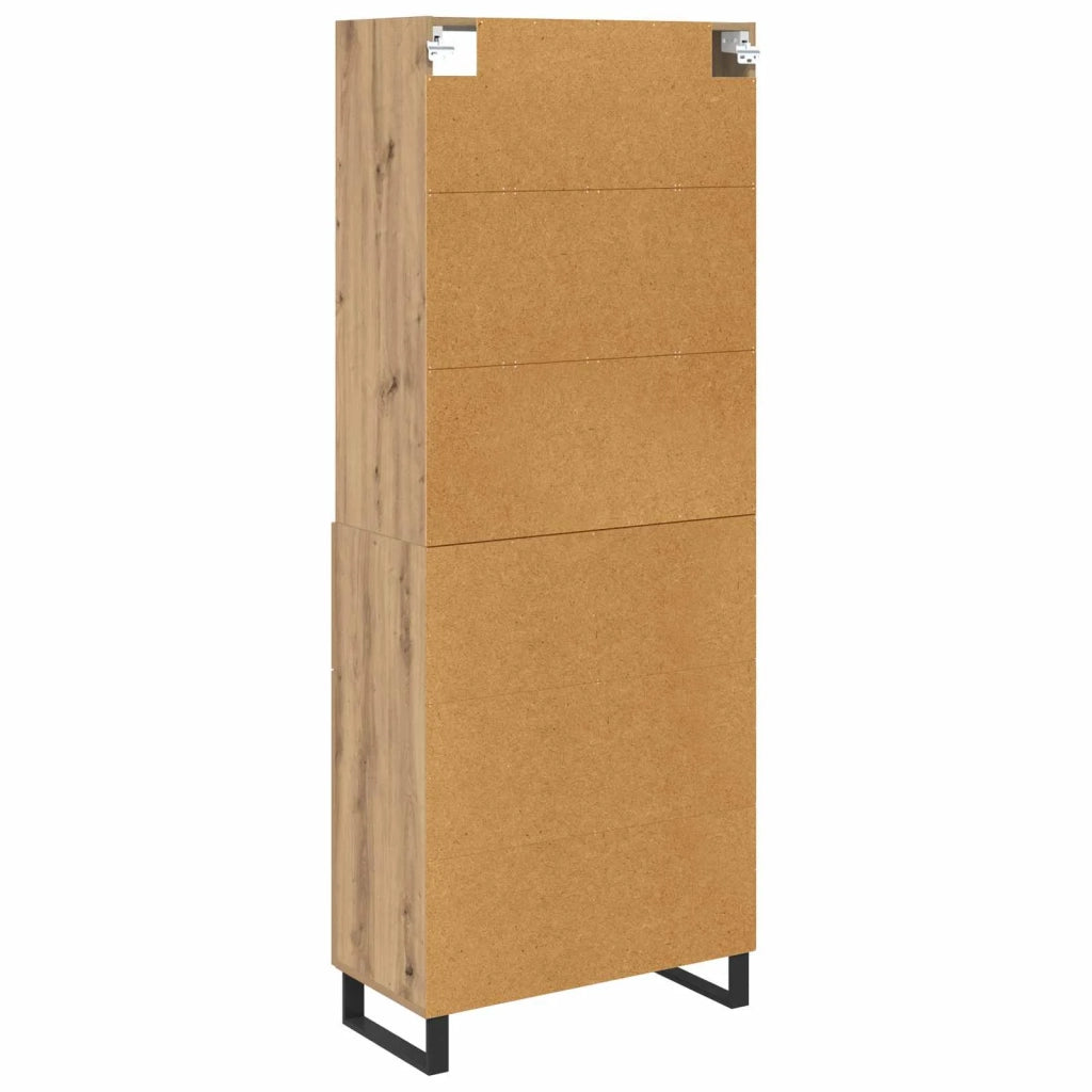 Credenza 2 pcs Rovere artigianale Legno multistrato
