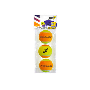 Set 3 Palline per  Beach Tennis Bicolore Giallo/Arancio