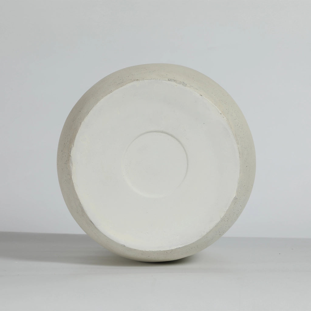 Fioriera rotonda impermeabile design moderno per interni ed esterni in ossido di magnesio bianco 30 × 51 cm