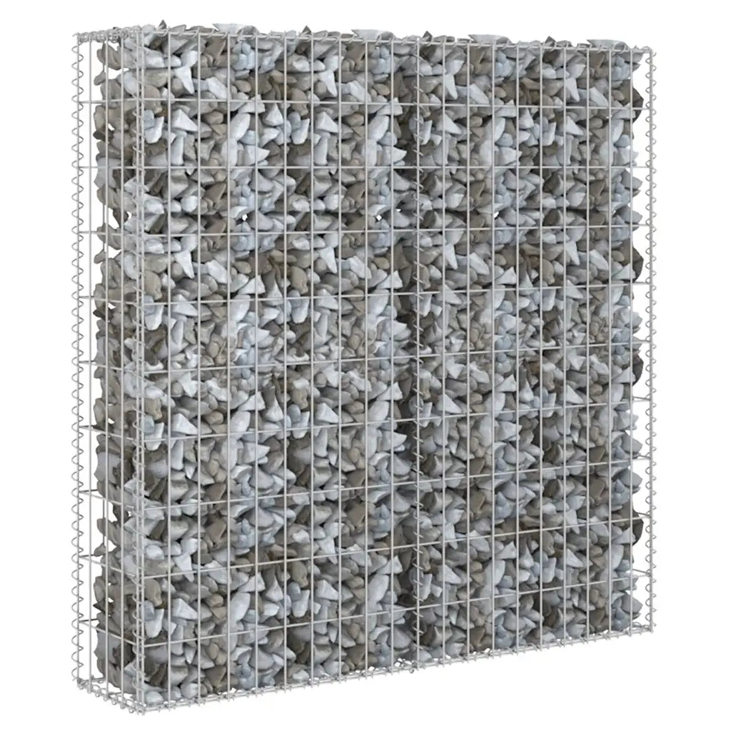 Gabbione in Acciaio Zincato Coperto 80x20x100 cm 143577