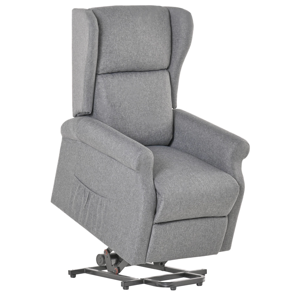 Poltrona relax alzapersona reclinabile ¨C Xylo ¨C tessuto grigio, portata 200kg