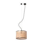 Faro Barcelona 64314-48 - MAMBO 320 Lampada sospensione nera/ratan