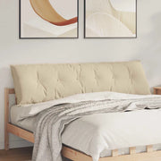 Cuscino per Schiena Crema 180 x 50 cm Tessuto in Microfibra