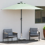 Base Ombrello con Ruote per Pali Ã˜38/48mm Grigio Granito 25 kg Rettangolare