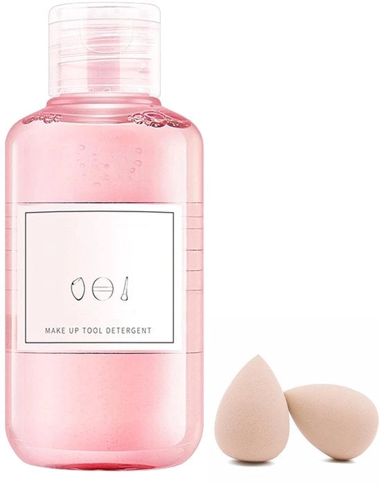 Pulitore a spazzola 150 ml - Pulente Liquido - Elimina Effettivamente la Sporcizia - Spazzole per Trucco/Sfere di Spugna - Duraturo e Sicuro - Pulente per Trucco