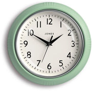 Orologio da cucina | Orologio da parete rotondo | 25 cm | Mint verde neo | Ideale per la cucina, salotto, ufficio o camera da letto | Numeri facilmente leggibili