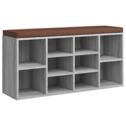 Panca portascarpe Sonoma 103 x 30 x 48 cm legno ingegnerizzato grigio 02_0010935