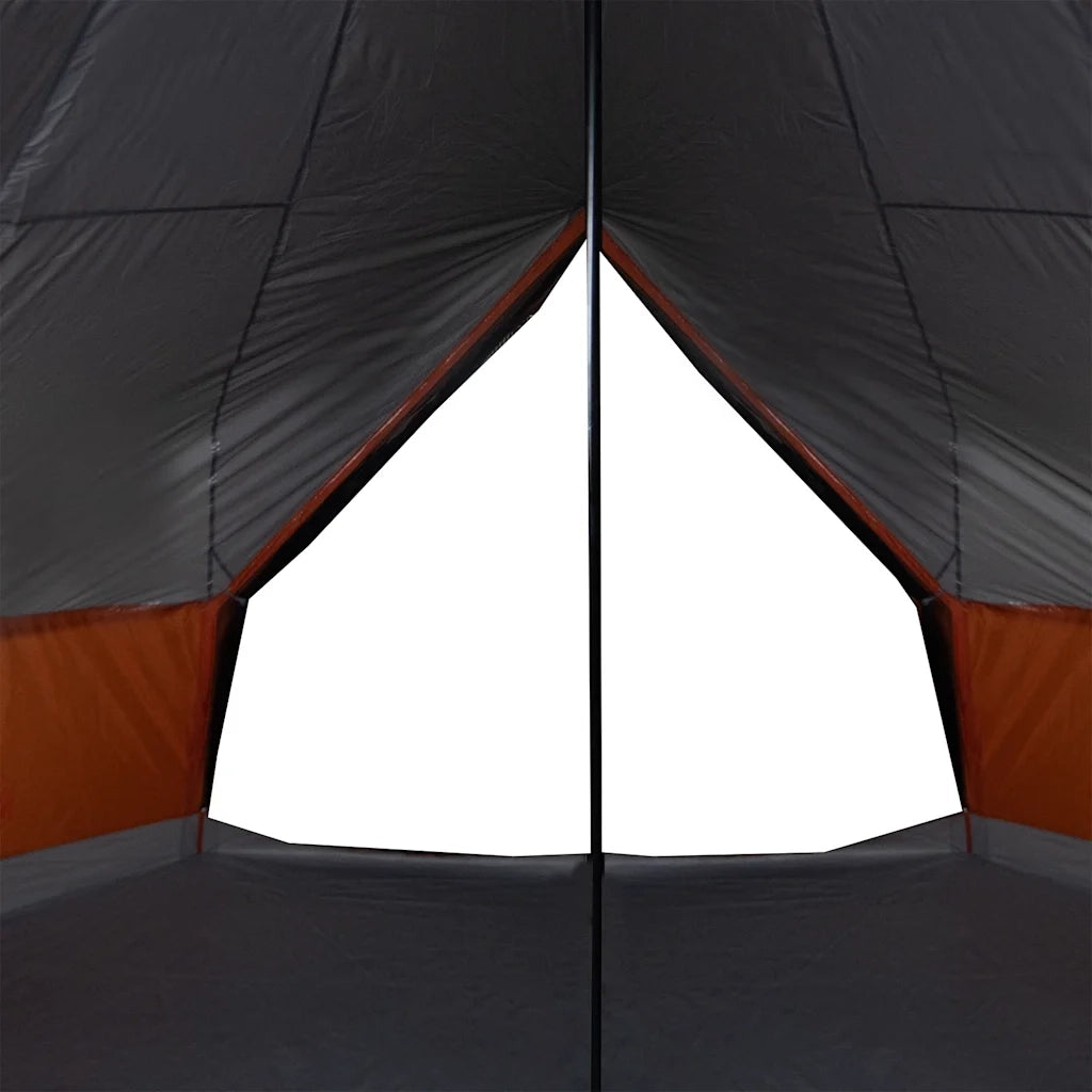 Tenda Familiare Tipi 6 Persone Grigia e Arancione Impermeabile