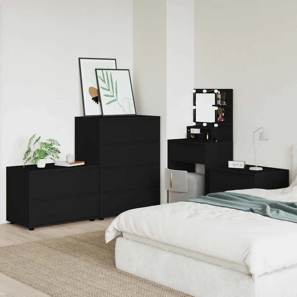 Armadio Nero 80 x 48 x 57 cm Legno multistrato