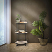 Ganaro, Carrello 3 Ripiani, 40x42x82h cm Marrone