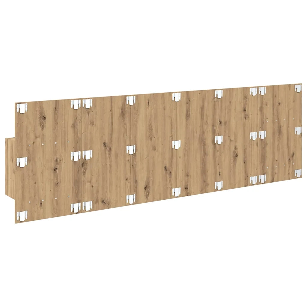 Testiera | Testata con Comodino 3 pcs Rovere artigianale Legno multistrato