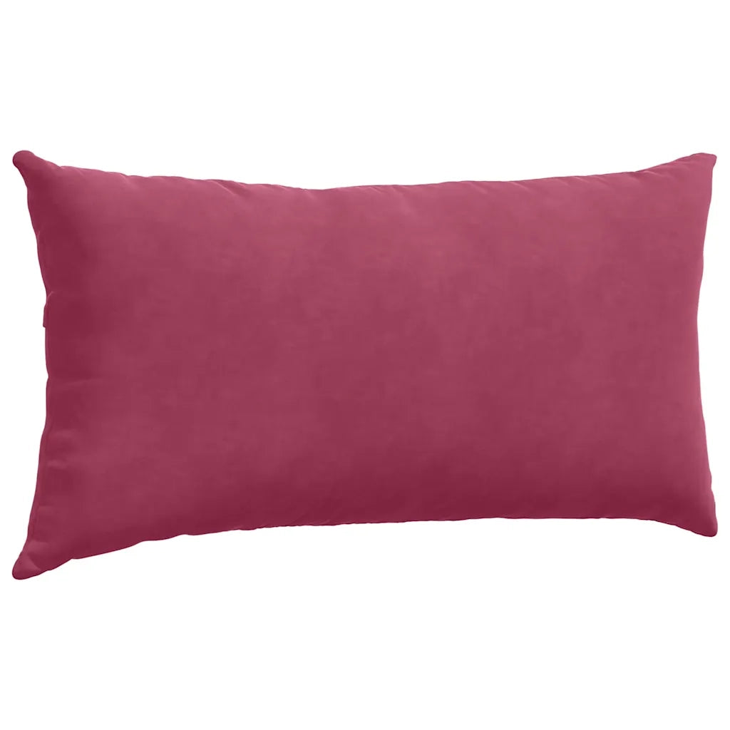 Cuscini da Divano 2 pz | Cuscini per sedie Rosso Vino 80 x 40 cm Tessuto in Cords