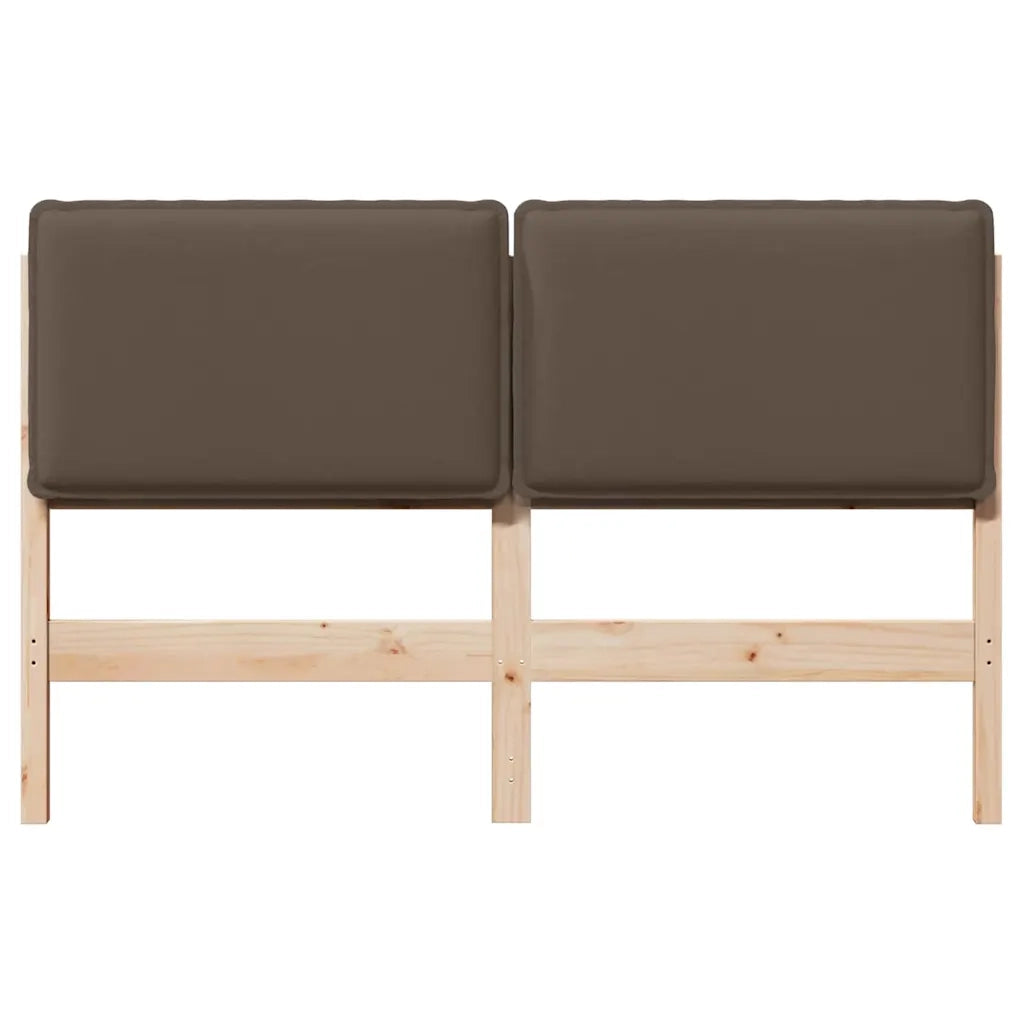 Testiera imbottita con testiera Grigio Naturale e Chiaro 120 cm
