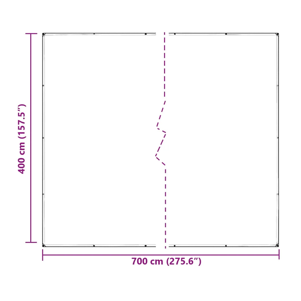 Tarp 350 gsm Trasparente 7 x 4 m PVC 42038958