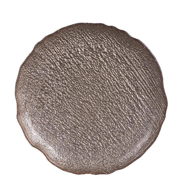 Piatto decorativo in vetro veux oro 21 cm