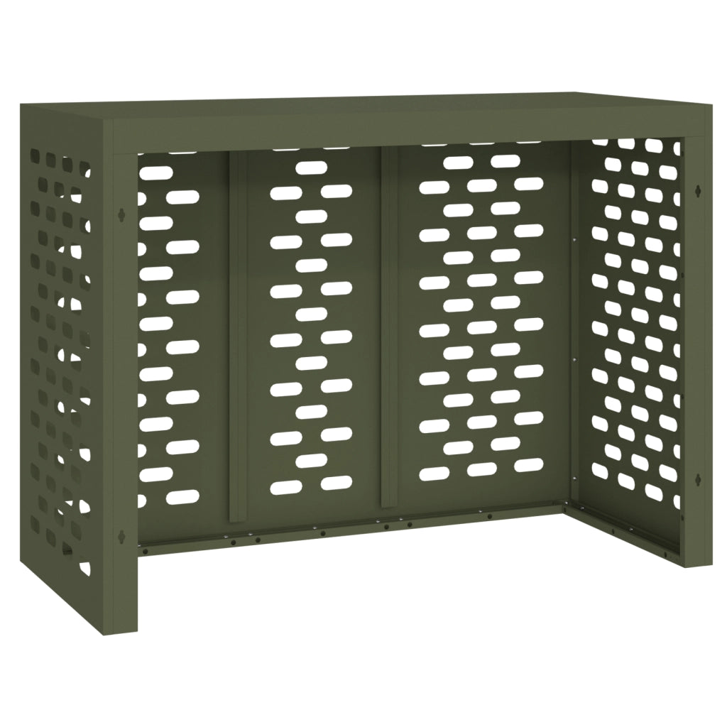 Copertura per Condizionatore d'Aria Verde Oliva 110x50x80 cm Acciaio