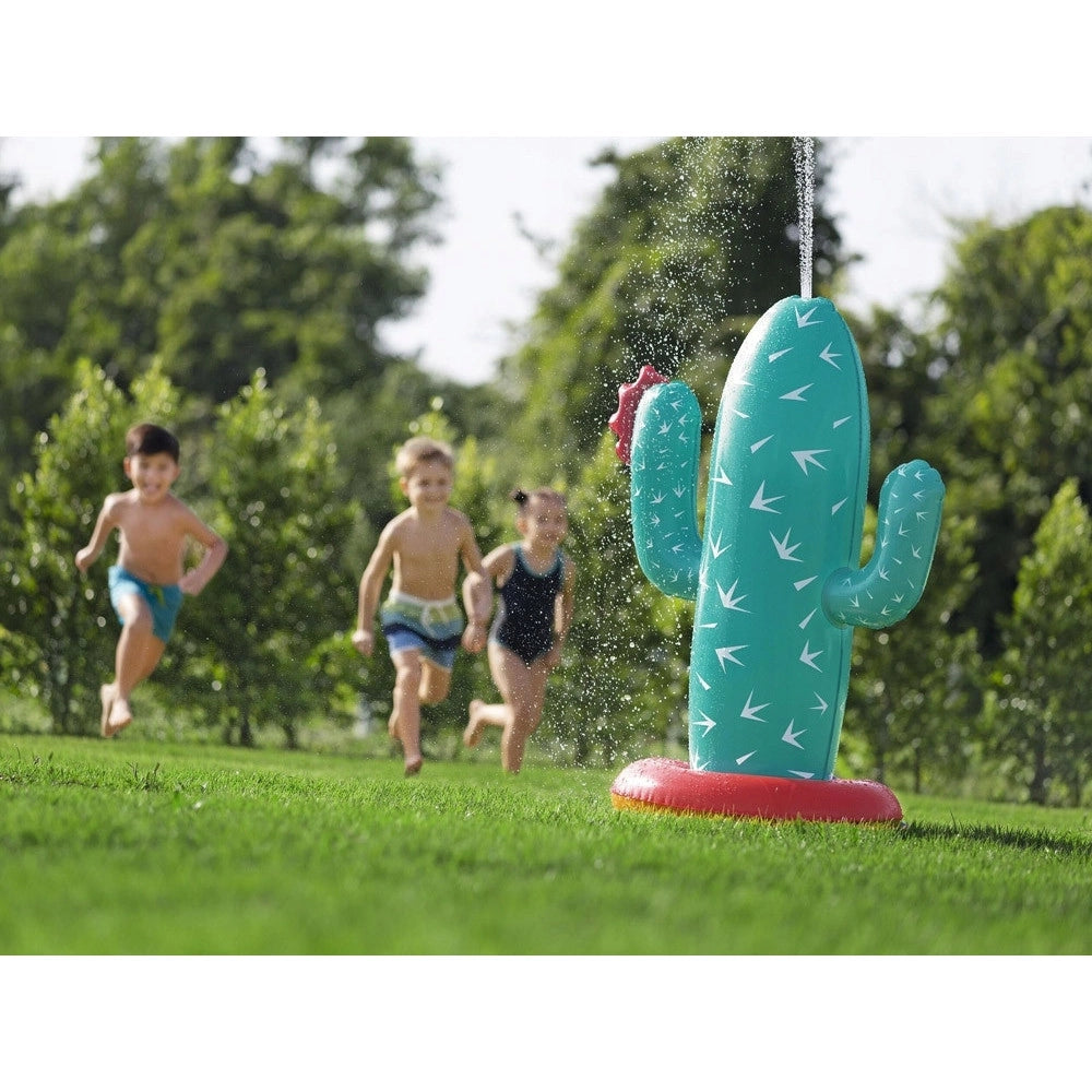 Trade Shop - Gioco Acquatico Gonfiabile Cactus Oasis Spruzza Acqua Per Bambini 74x56x104cm 52733 -